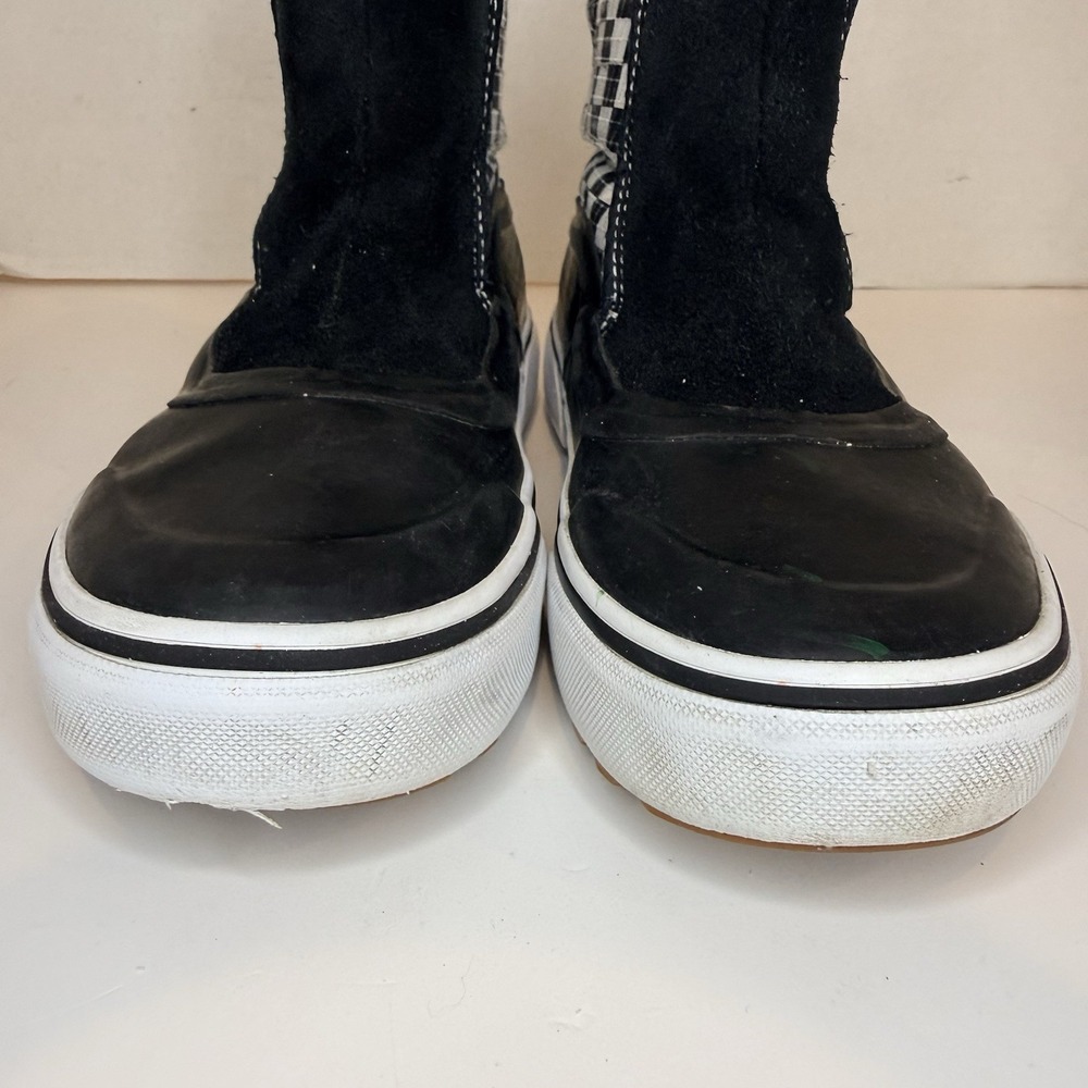 Vans Quarter Slip On Hi Terrain V MTE Black White Check Boots Kids Youth Size 3 - Picture 3 of 16